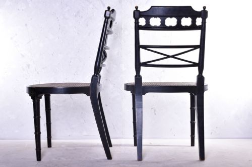 A PAIR OF REGENCY STYLE SIDE CHAIRS BY EDWARD GARRATT - ADDITIONAL PHOTO 4