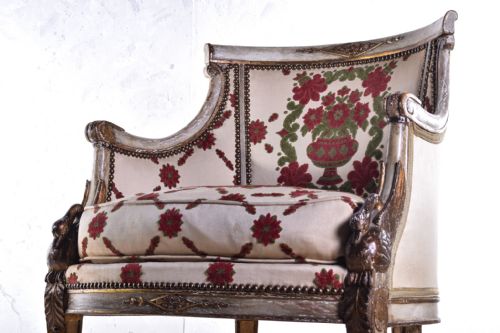 FRENCH EMPIRE TUB CHAIR - ADDITIONAL PHOTO 1
