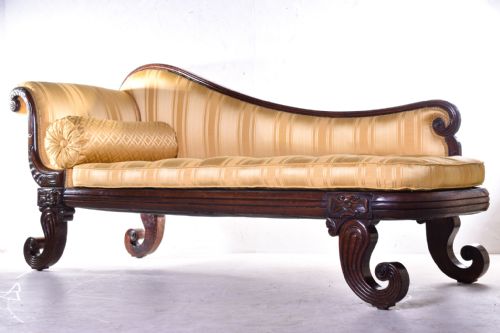 regency chaise longue - CATEGORY: ANTIQUE SOFAS - DATED REGENCY