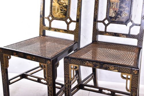 A PAIR OF CHINOISERIE SIDE CHAIRS - ADDITIONAL PHOTO 6