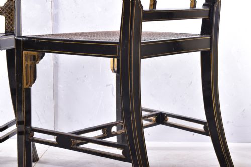 A PAIR OF CHINOISERIE SIDE CHAIRS - ADDITIONAL PHOTO 7