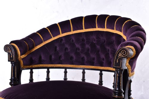 AESTHETIC MOVEMENT SWIVEL TUB CHAIR - ADDITIONAL PHOTO 1