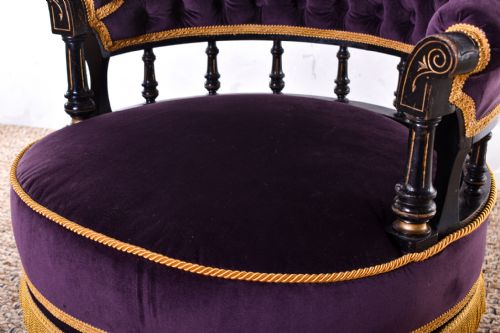 AESTHETIC MOVEMENT SWIVEL TUB CHAIR - ADDITIONAL PHOTO 2