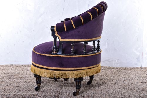 AESTHETIC MOVEMENT SWIVEL TUB CHAIR - ADDITIONAL PHOTO 3
