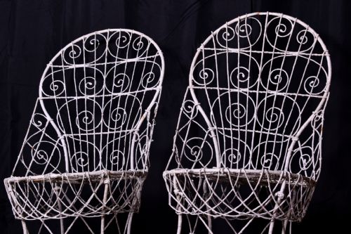 PAIR OF REGENCY WIREWORK CHAIRS - ADDITIONAL PHOTO 2