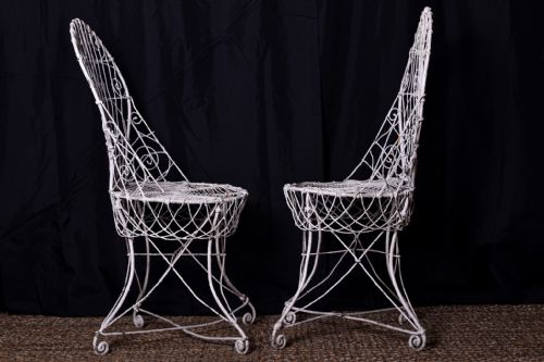 PAIR OF REGENCY WIREWORK CHAIRS - ADDITIONAL PHOTO 6