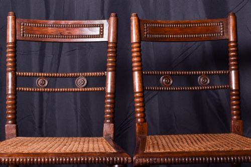 PAIR OF 19TH CENTURY BOBBIN SIDE CHAIRS - ADDITIONAL PHOTO 1
