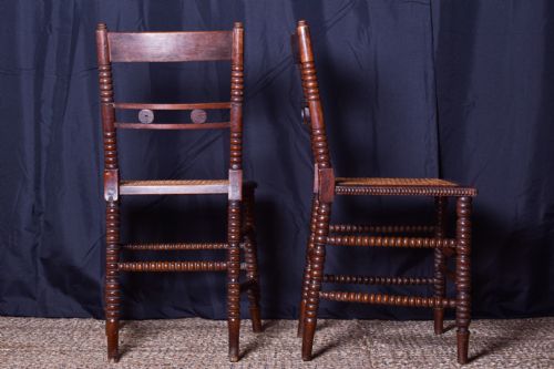 PAIR OF 19TH CENTURY BOBBIN SIDE CHAIRS - ADDITIONAL PHOTO 2