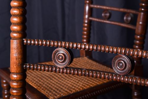 PAIR OF 19TH CENTURY BOBBIN SIDE CHAIRS - ADDITIONAL PHOTO 3