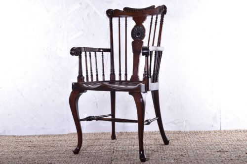birch co windsor armchair - CATEGORY: ANTIQUE CHAIRS - DATED EDWARDIAN