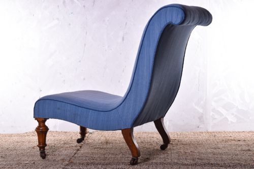 VICTORIAN WALNUT SLIPPER CHAIR - ADDITIONAL PHOTO 2