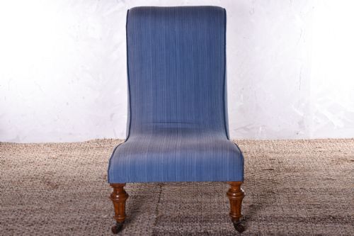 VICTORIAN WALNUT SLIPPER CHAIR - ADDITIONAL PHOTO 3