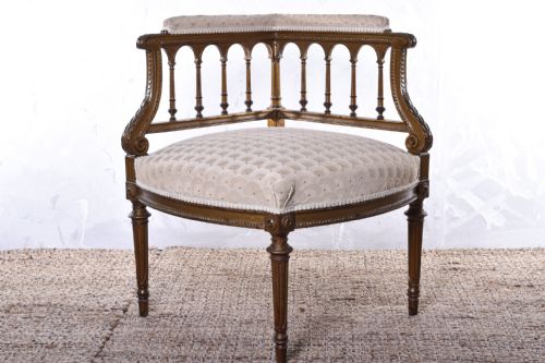 french giltwood corner chair - CATEGORY: ANTIQUE CHAIRS - DATED VICTORIAN