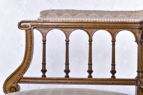 FRENCH GILTWOOD CORNER CHAIR - ADDITIONAL PHOTO 4