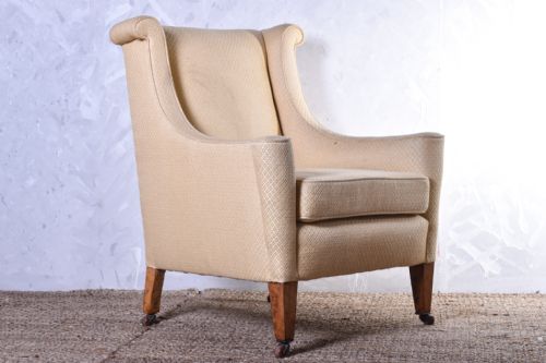 cornelius v smith wingback armchair - CATEGORY: ANTIQUE CHAIRS - DATED VICTORIAN