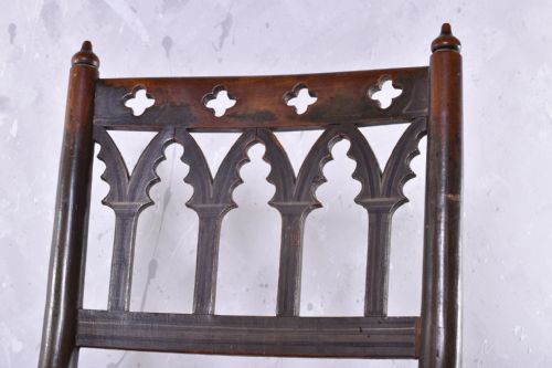 PAINTED GOTHIC SIDE CHAIR - ADDITIONAL PHOTO 1