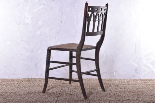 PAINTED GOTHIC SIDE CHAIR - ADDITIONAL PHOTO 4
