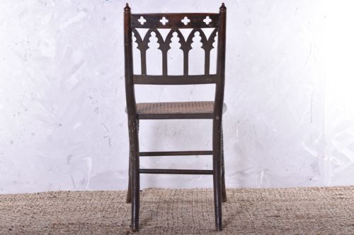PAINTED GOTHIC SIDE CHAIR - ADDITIONAL PHOTO 5