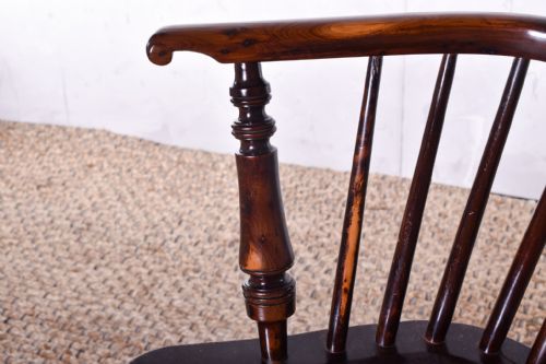 BEST YEW HIGH BACK WINDSOR ARMCHAIR - ADDITIONAL PHOTO 1