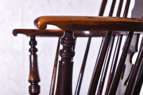 BEST YEW HIGH BACK WINDSOR ARMCHAIR - ADDITIONAL PHOTO 4