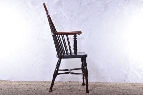 BEST YEW HIGH BACK WINDSOR ARMCHAIR - ADDITIONAL PHOTO 6