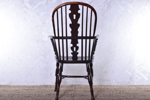 BEST YEW HIGH BACK WINDSOR ARMCHAIR - ADDITIONAL PHOTO 7