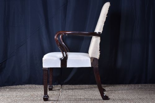 george iii mahogany library chair - CATEGORY: ANTIQUE CHAIRS - DATED 18TH CENTURY