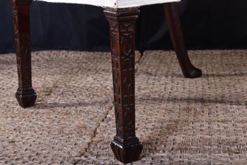 GEORGE III MAHOGANY LIBRARY CHAIR - ADDITIONAL PHOTO 4