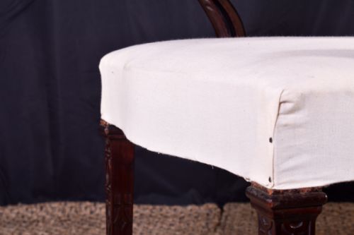 GEORGE III MAHOGANY LIBRARY CHAIR - ADDITIONAL PHOTO 6