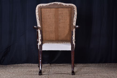GEORGE III MAHOGANY LIBRARY CHAIR - ADDITIONAL PHOTO 7
