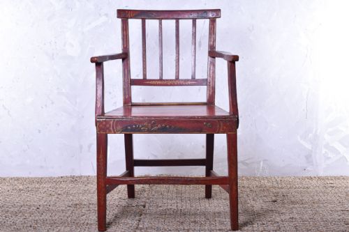 chinoiserie square back armchair - CATEGORY: ANTIQUE CHAIRS - DATED 1800