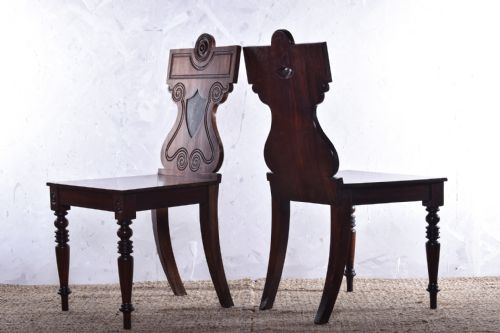 PAIR OF GEORGE IV HALL CHAIRS' - ADDITIONAL PHOTO 2