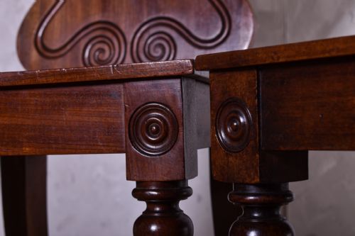 PAIR OF GEORGE IV HALL CHAIRS' - ADDITIONAL PHOTO 5