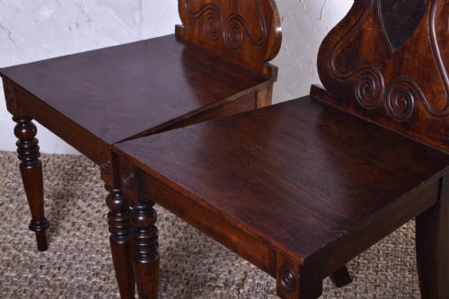 PAIR OF GEORGE IV HALL CHAIRS' - ADDITIONAL PHOTO 7