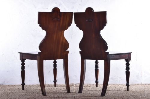 PAIR OF GEORGE IV HALL CHAIRS' - ADDITIONAL PHOTO 8