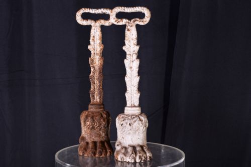 pair of cast iron door porters - CATEGORY: ANTIQUE MISCELLANEOUS - DATED VICTORIAN