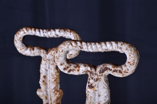 PAIR OF CAST IRON DOOR PORTERS - ADDITIONAL PHOTO 3