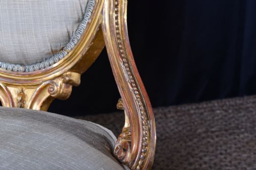 FRENCH GILT NURSING CHAIR - ADDITIONAL PHOTO 4