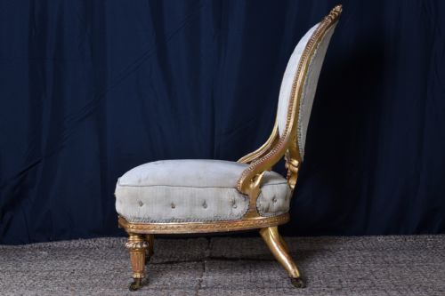 FRENCH GILT NURSING CHAIR - ADDITIONAL PHOTO 5