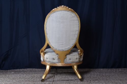 FRENCH GILT NURSING CHAIR - ADDITIONAL PHOTO 7