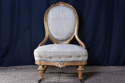 FRENCH GILT NURSING CHAIR - ADDITIONAL PHOTO 8