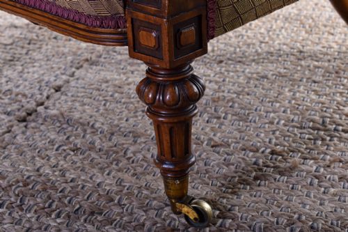 DEEP SEATED VICTORIAN ARMCHAIR - ADDITIONAL PHOTO 1