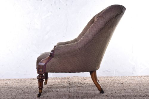 DEEP SEATED VICTORIAN ARMCHAIR - ADDITIONAL PHOTO 4