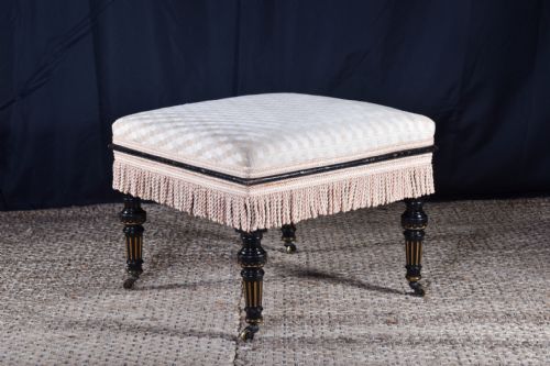 a lamb of manchester footstool - CATEGORY: ANTIQUE STOOLS - DATED VICTORIAN