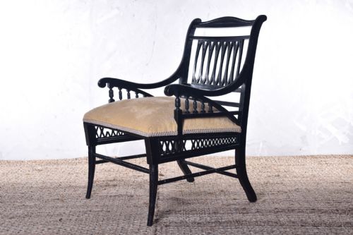 aesthetic movement armchair - CATEGORY: ANTIQUE CHAIRS - DATED 19TH CENTURY