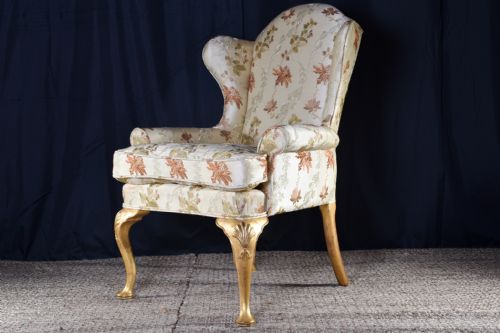 18th century style wingback armchair - CATEGORY: ANTIQUE CHAIRS - DATED 1900