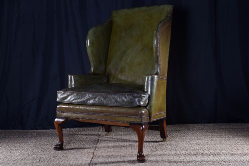 george iii style wingback armchair - CATEGORY: ANTIQUE CHAIRS - DATED 19TH CENTURY