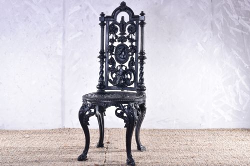 napoleon iii cast iron chair - CATEGORY: ANTIQUE CHAIRS - DATED VICTORIAN