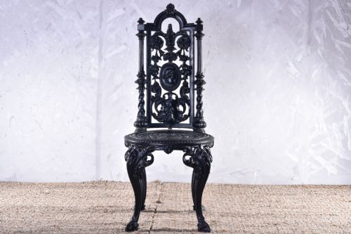 NAPOLEON III CAST IRON CHAIR - ADDITIONAL PHOTO 1