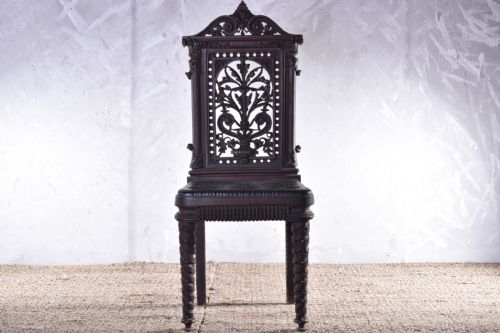 19TH CENTURY CAST IRON CHAIR - ADDITIONAL PHOTO 2